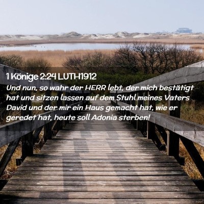 Picture 02 - 1 Könige 2:24 LUTH1912 - Und nun, so wahr der HERR lebt, der mich - Bible Verse Picture