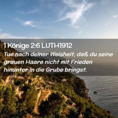Picture 02 - 1 Könige 2:6 LUTH1912 - Tue nach deiner Weisheit, daß du seine grauen - Bible Verse Picture