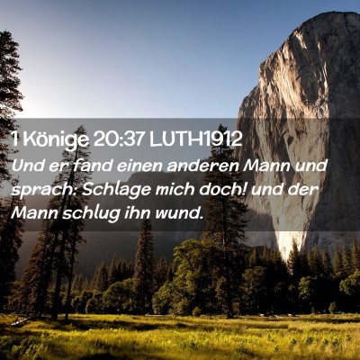 Picture 02 - 1 Könige 20:37 LUTH1912 - Und er fand einen anderen Mann und sprach: - Bible Verse Picture