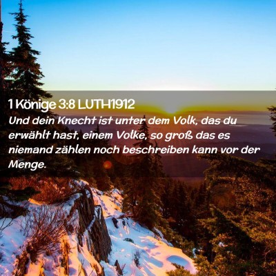 Picture 02 - 1 Könige 3:8 LUTH1912 - Und dein Knecht ist unter dem Volk, das du - Bible Verse Picture
