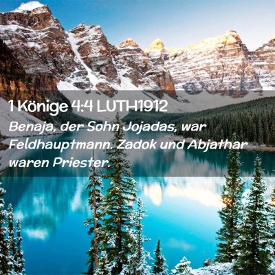 Picture 02 - 1 Könige 4:4 LUTH1912 - Benaja, der Sohn Jojadas, war Feldhauptmann. - Bible Verse Picture