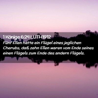 Picture 02 - 1 Könige 6:24 LUTH1912 - Fünf Ellen hatte ein Flügel eines jeglichen - Bible Verse Picture