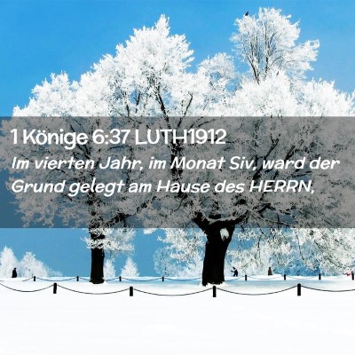 Picture 02 - 1 Könige 6:37 LUTH1912 - Im vierten Jahr, im Monat Siv, ward der Grund - Bible Verse Picture