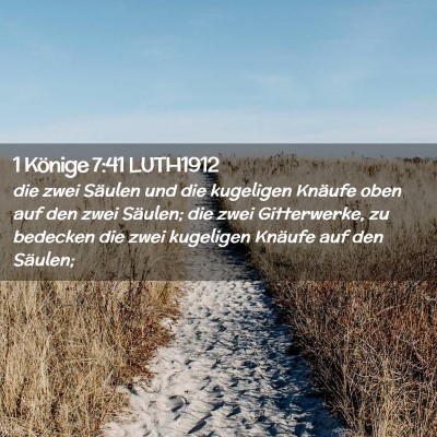 Picture 02 - 1 Könige 7:41 LUTH1912 - die zwei Säulen und die kugeligen Knäufe oben - Bible Verse Picture