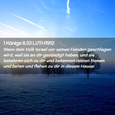 Picture 02 - 1 Könige 8:33 LUTH1912 - Wenn dein Volk Israel vor seinen Feinden - Bible Verse Picture
