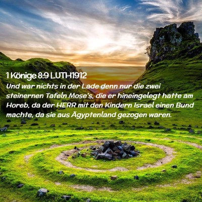 Picture 02 - 1 Könige 8:9 LUTH1912 - Und war nichts in der Lade denn nur die zwei - Bible Verse Picture