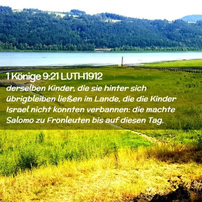 Picture 02 - 1 Könige 9:21 LUTH1912 - derselben Kinder, die sie hinter sich - Bible Verse Picture