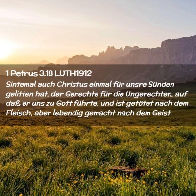 Picture 02 - 1 Petrus 3:18 LUTH1912 - Sintemal auch Christus einmal für unsre Sünden - Bible Verse Picture