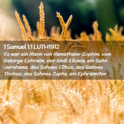 Picture 02 - 1 Samuel 1:1 LUTH1912 - Es war ein Mann von Ramathaim-Zophim, vom Gebirge - Bible Verse Picture