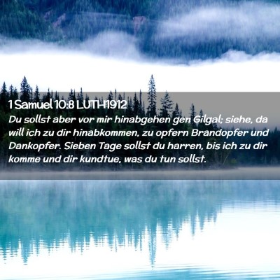 Picture 02 - 1 Samuel 10:8 LUTH1912 - Du sollst aber vor mir hinabgehen gen Gilgal; - Bible Verse Picture