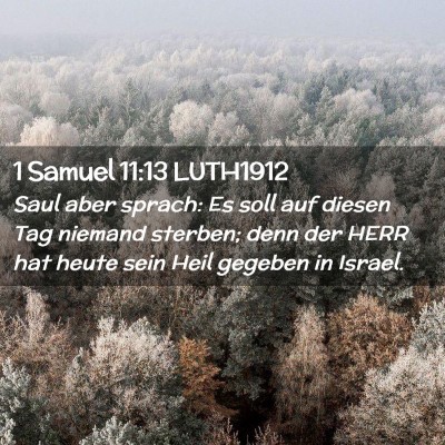 Picture 02 - 1 Samuel 11:13 LUTH1912 - Saul aber sprach: Es soll auf diesen Tag niemand - Bible Verse Picture