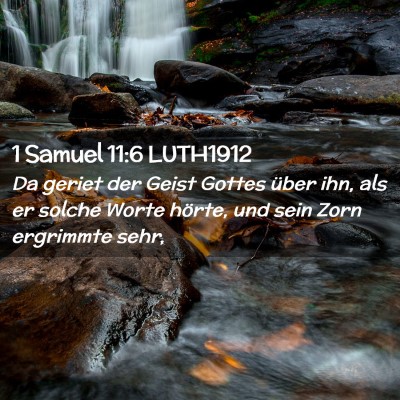 Picture 02 - 1 Samuel 11:6 LUTH1912 - Da geriet der Geist Gottes über ihn, als er - Bible Verse Picture