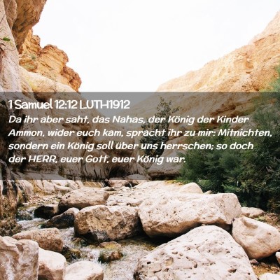 Picture 02 - 1 Samuel 12:12 LUTH1912 - Da ihr aber saht, das Nahas, der König der - Bible Verse Picture