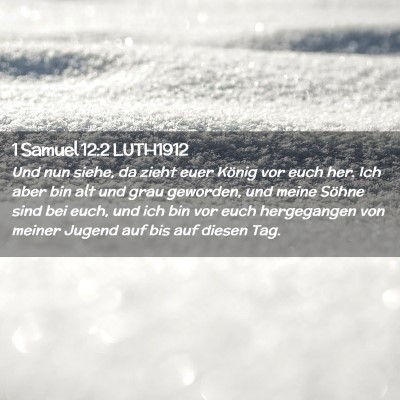 Picture 02 - 1 Samuel 12:2 LUTH1912 - Und nun siehe, da zieht euer König vor euch her. - Bible Verse Picture