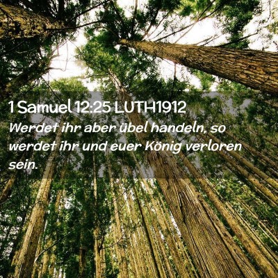 Picture 02 - 1 Samuel 12:25 LUTH1912 - Werdet ihr aber übel handeln, so werdet ihr und - Bible Verse Picture
