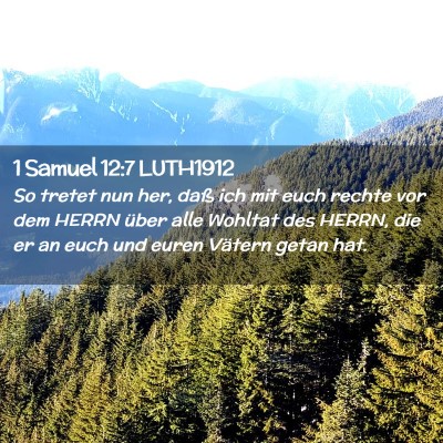 Picture 02 - 1 Samuel 12:7 LUTH1912 - So tretet nun her, daß ich mit euch rechte vor - Bible Verse Picture
