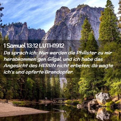 Picture 02 - 1 Samuel 13:12 LUTH1912 - Da sprach ich: Nun werden die Philister zu mir - Bible Verse Picture