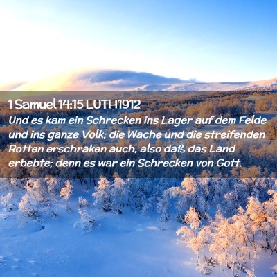 Picture 02 - 1 Samuel 14:15 LUTH1912 - Und es kam ein Schrecken ins Lager auf dem Felde - Bible Verse Picture