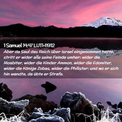 Picture 02 - 1 Samuel 14:47 LUTH1912 - Aber da Saul das Reich über Israel eingenommen - Bible Verse Picture