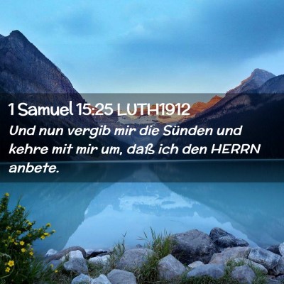 Picture 02 - 1 Samuel 15:25 LUTH1912 - Und nun vergib mir die Sünden und kehre mit mir - Bible Verse Picture