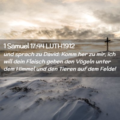 Picture 02 - 1 Samuel 17:44 LUTH1912 - und sprach zu David: Komm her zu mir, ich will - Bible Verse Picture
