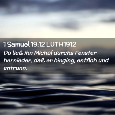 Picture 02 - 1 Samuel 19:12 LUTH1912 - Da ließ ihn Michal durchs Fenster hernieder, - Bible Verse Picture