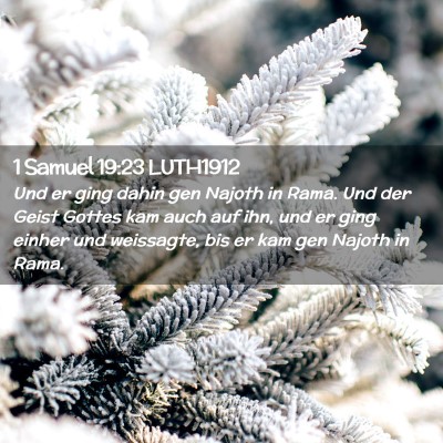 Picture 02 - 1 Samuel 19:23 LUTH1912 - Und er ging dahin gen Najoth in Rama. Und der - Bible Verse Picture