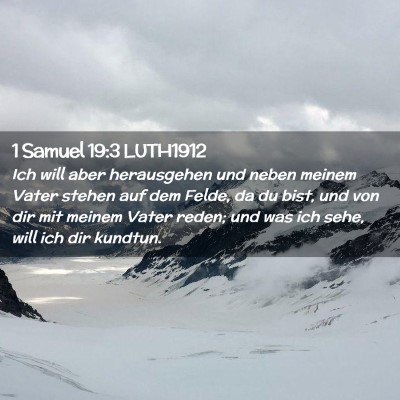 Picture 02 - 1 Samuel 19:3 LUTH1912 - Ich will aber herausgehen und neben meinem Vater - Bible Verse Picture