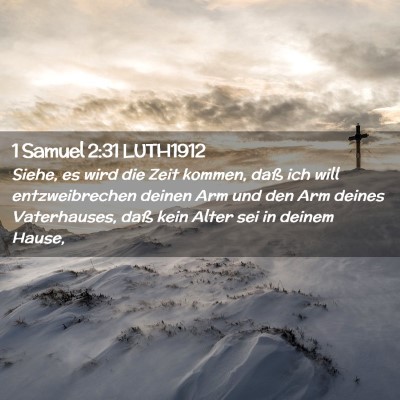 Picture 02 - 1 Samuel 2:31 LUTH1912 - Siehe, es wird die Zeit kommen, daß ich will - Bible Verse Picture