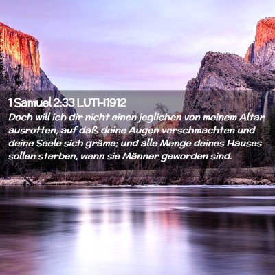Picture 02 - 1 Samuel 2:33 LUTH1912 - Doch will ich dir nicht einen jeglichen von - Bible Verse Picture