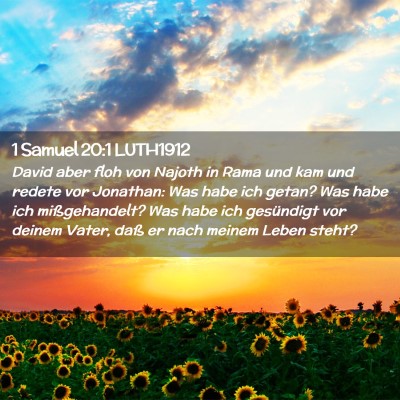 Picture 02 - 1 Samuel 20:1 LUTH1912 - David aber floh von Najoth in Rama und kam und - Bible Verse Picture