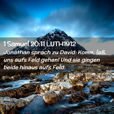 Picture 02 - 1 Samuel 20:11 LUTH1912 - Jonathan sprach zu David: Komm, laß uns aufs - Bible Verse Picture