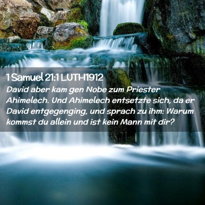 Picture 02 - 1 Samuel 21:1 LUTH1912 - David aber kam gen Nobe zum Priester Ahimelech. - Bible Verse Picture
