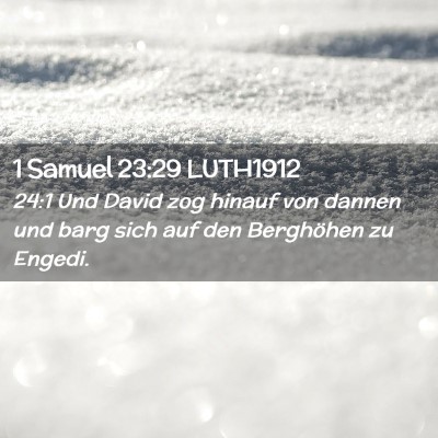 Picture 02 - 1 Samuel 23:29 LUTH1912 - 24:1 Und David zog hinauf von dannen und barg - Bible Verse Picture