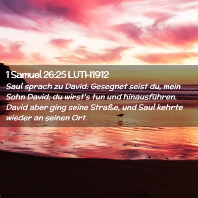 Picture 02 - 1 Samuel 26:25 LUTH1912 - Saul sprach zu David: Gesegnet seist du, mein - Bible Verse Picture