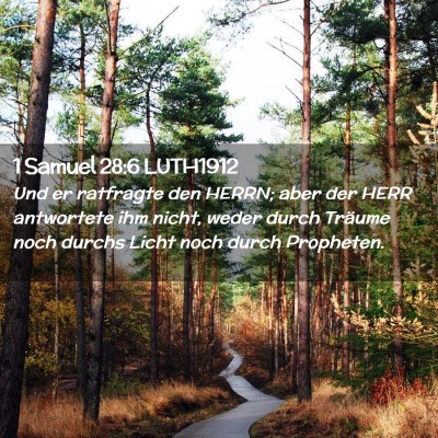 Picture 02 - 1 Samuel 28:6 LUTH1912 - Und er ratfragte den HERRN; aber der HERR - Bible Verse Picture
