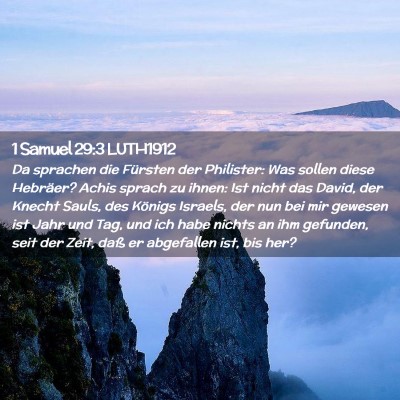 Picture 02 - 1 Samuel 29:3 LUTH1912 - Da sprachen die Fürsten der Philister: Was - Bible Verse Picture