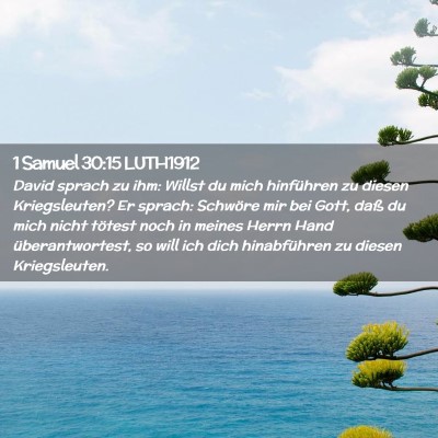 Picture 02 - 1 Samuel 30:15 LUTH1912 - David sprach zu ihm: Willst du mich hinführen zu - Bible Verse Picture