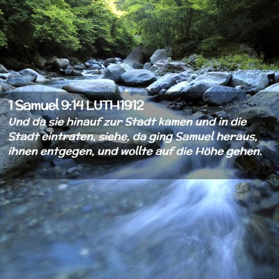 Picture 02 - 1 Samuel 9:14 LUTH1912 - Und da sie hinauf zur Stadt kamen und in die - Bible Verse Picture