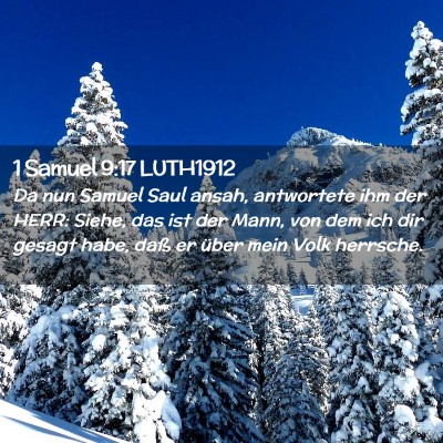 Picture 02 - 1 Samuel 9:17 LUTH1912 - Da nun Samuel Saul ansah, antwortete ihm der - Bible Verse Picture