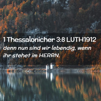 Picture 02 - 1 Thessalonicher 3:8 LUTH1912 - denn nun sind wir lebendig, wenn ihr stehet im - Bible Verse Picture