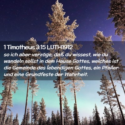 Picture 02 - 1 Timotheus 3:15 LUTH1912 - so ich aber verzöge, daß du wissest, wie du - Bible Verse Picture