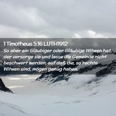 Picture 02 - 1 Timotheus 5:16 LUTH1912 - So aber ein Gläubiger oder Gläubige Witwen hat, - Bible Verse Picture