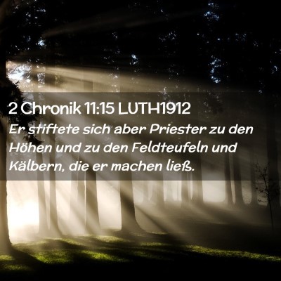 Picture 02 - 2 Chronik 11:15 LUTH1912 - Er stiftete sich aber Priester zu den Höhen und - Bible Verse Picture