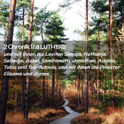 Picture 02 - 2 Chronik 17:8 LUTH1912 - und mit ihnen die Leviten Semaja, Nethanja, - Bible Verse Picture
