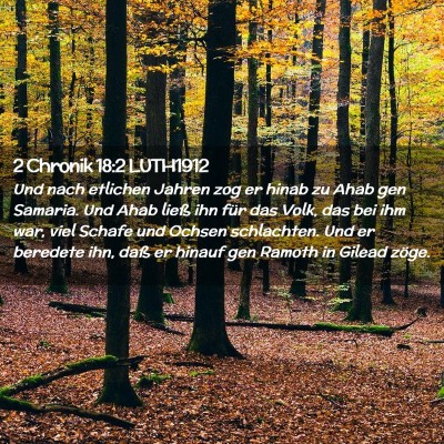 Picture 02 - 2 Chronik 18:2 LUTH1912 - Und nach etlichen Jahren zog er hinab zu Ahab gen - Bible Verse Picture
