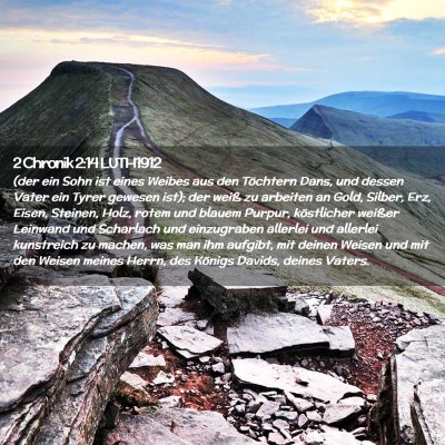 Picture 02 - 2 Chronik 2:14 LUTH1912 - (der ein Sohn ist eines Weibes aus den Töchtern - Bible Verse Picture