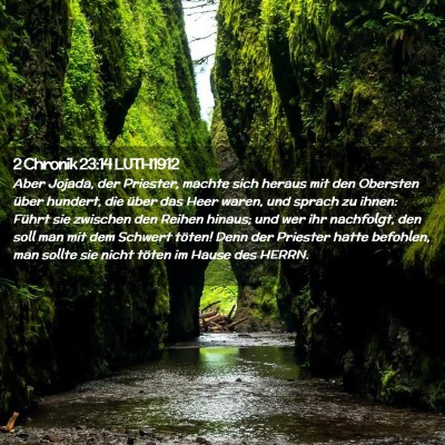 Picture 02 - 2 Chronik 23:14 LUTH1912 - Aber Jojada, der Priester, machte sich heraus mit - Bible Verse Picture