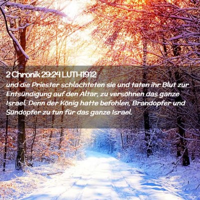 Picture 02 - 2 Chronik 29:24 LUTH1912 - und die Priester schlachteten sie und taten ihr - Bible Verse Picture