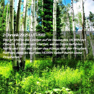 Picture 02 - 2 Chronik 29:25 LUTH1912 - Und er stellte die Leviten auf im Hause des HERRN - Bible Verse Picture
